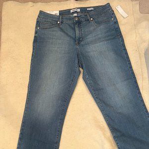 Nine West Women's Stretch Denim Relaxed Leg Chrystie Capri Pants - New Size 12